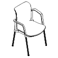 Krzesło dostawne  KY 220 H 3N WHITE Kyos