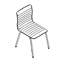 Krzesło dostawne  OT 215 4N 3D Orte