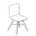 Visitor chair Orte OT W 715 4N Orte