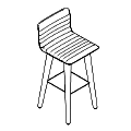 Krzesło dostawne  OT W H 4N 3D Orte