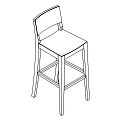 Visitor chair Taboret barowy 9230 - gładki 9230- gładki Chair 9230