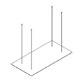 3D-Bedienfelder Panel wiszacy poziomy - prostokat - do zamocowania do sufitu HUSH-WC-02 Hush Pads