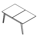 Desk Blat podwójny o głębokości 160cm (szczelina na ekran 18mm) TUN B211-X Tundra