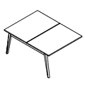 Desk Blat podwójny o głębokości 160cm (szczelina na ekran 18mm) TUN B212-X Tundra