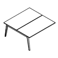 Desk Blat podwójny o głębokości 160cm (szczelina na ekran 18mm) TUN B214-X Tundra