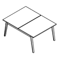 Desk Blat podwójny o głębokości 160cm (szczelina na ekran 18mm) TUN B222-X Tundra