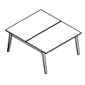 Desk Blat podwójny o głębokości 160cm (szczelina na ekran 18mm) TUN B223-X Tundra