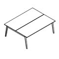 Desk Blat podwójny o głębokości 160cm (szczelina na ekran 18mm) TUN B226-X Tundra