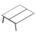 Desk Blat podwójny 160cm (szczelina na ekran 24mm) TUN C216-X Tundra