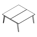 Desk Blat podwójny 160cm (szczelina na ekran 24mm) TUN C224-X Tundra