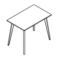 Table Wysoki - touch down - blaty pojedyncze TUH A122-X Tundra