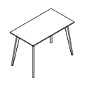 Table Wysoki - touch down - blaty pojedyncze TUH A123-X Tundra