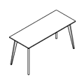 Table Wysoki - touch down - blaty pojedyncze TUH A126-X Tundra