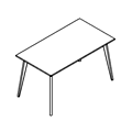 Conference table Wysoki - touch down - blaty pojedyncze TUH B125-X Tundra