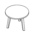 Table - kawowy - okrągły TUC O121-X Tundra