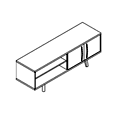 Storage Komoda 1 OH - drzwi plytowe - regal otwarty TUN K121 Workplace furniture