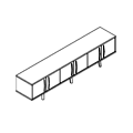 Komoda Komoda 1 OH - 3 x drzwi plytowe TUN K132 Tundra