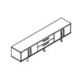 Schreibtisch Komoda 1 OH - drzwi plytowe - szuflady TUN K133 Tundra