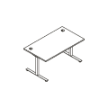 Desk Proste z elektryczna regulacja wysokosci - skok 500 mm BOD54 Workplace furniture