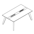 Conference table  PL-AK 1600x1100 wstawka Fornir Sandiss