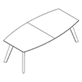 Conference table  PL-AK 2200x1100 Fornir Sandiss