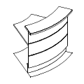 Lada recepcyjna Element łukowy LAV63L Valde