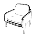 Armchair  Fotel CORBU Corbu