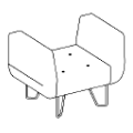 Armchair U_floe UF 120 U_floe