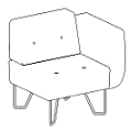 Armchair U_floe UF 111 L R U_floe