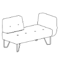 Office-Sofa U_floe UF 2110 L R Social swing