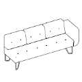 Office sofa U_floe UF 31111 L R U_floe