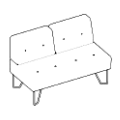 Sofa biurowa U_floe UF 2011 U_floe