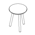Table  - na nogach drewnianych - UTR45 Ultra