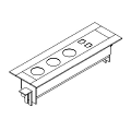 MediaPort - mediabox otwarty 3x230V+2xRJ45 - MB 02 Duo-A