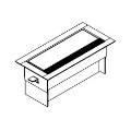 Akcesoria do biurka i panela dzielącego - mediabox zamykany 4x230V - MB 03 Duo-O