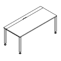 Schreibtisch - z blatem przesuwnym - UDP P04-BT Duo-U