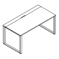 Schreibtisch - z blatem przesuwnym - OD P03-BT Duo-O