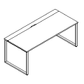 Schreibtisch - z blatem przesuwnym - OD P04-BT Duo-O