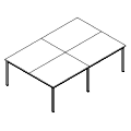 Schreibtisch - bench 4-osobowy - PS-A4-202-0 P-Square
