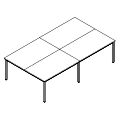 Mitarbeiter Schreibtisch - bench 4-osobowy - PS-A4-203-0 P-Square