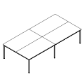 Mitarbeiter Schreibtisch - bench 4-osobowy - PS-A4-204-0 P-Square