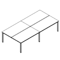 Mitarbeiter Schreibtisch - bench 4-osobowy - PS-C4-204-0 P-Square