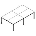 Mitarbeiter Schreibtisch - bench 4-osobowy - PS-A4-203-1 P-Square