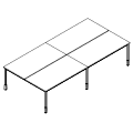 Schreibtisch - bench 4-osobowy - PS-B4-204-1 P-Square