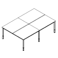 Mitarbeiter Schreibtisch - bench 4-osobowy - PS-C4-202-1 P-Square