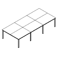 Desk - bench 6-osobowy - PS-A6-202-0 P-Square
