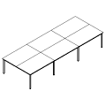 Mitarbeiter Schreibtisch - bench 6-osobowy - PS-A6-203-0 P-Square