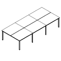 Mitarbeiter Schreibtisch - bench 6-osobowy - PS-B6-202-0 P-Square