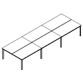 Mitarbeiter Schreibtisch - bench 6-osobowy - PS-B6-204-0 P-Square