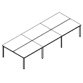 Mitarbeiter Schreibtisch - bench 6-osobowy - PS-C6-203-0 P-Square